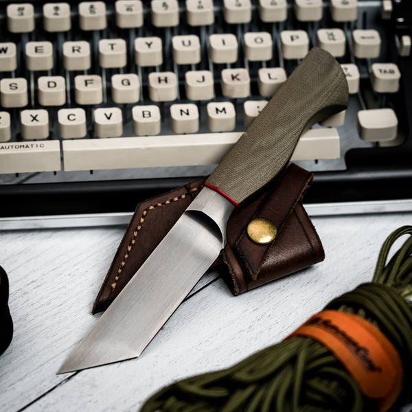 JSK Tanto - OD Green Canvas Micarta & Red G10 (Custom) - URBAN EDC®