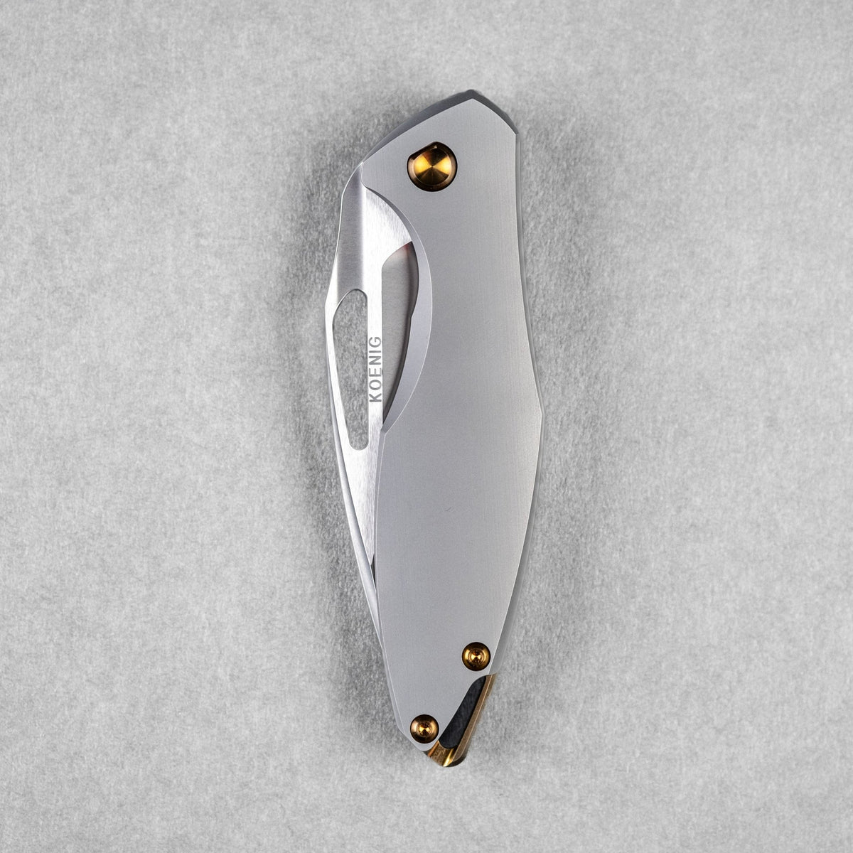 Koenig Arius - Non - Flipper w/ Bronze Anodized Ti Hardware & Burnished M390 - URBAN EDC®