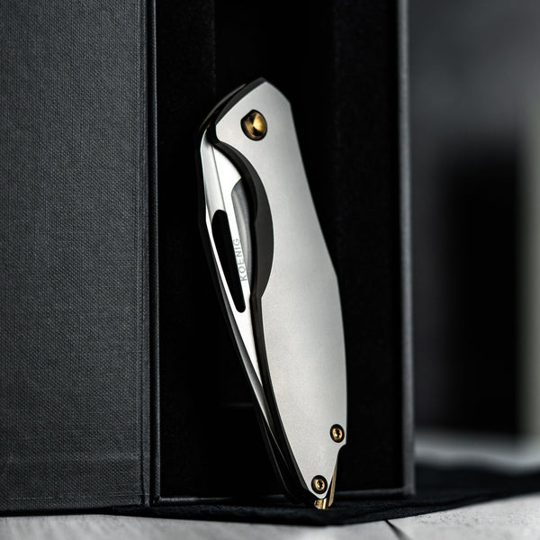 Koenig Arius - Non - Flipper w/ Bronze Anodized Ti Hardware & Burnished M390 - URBAN EDC®