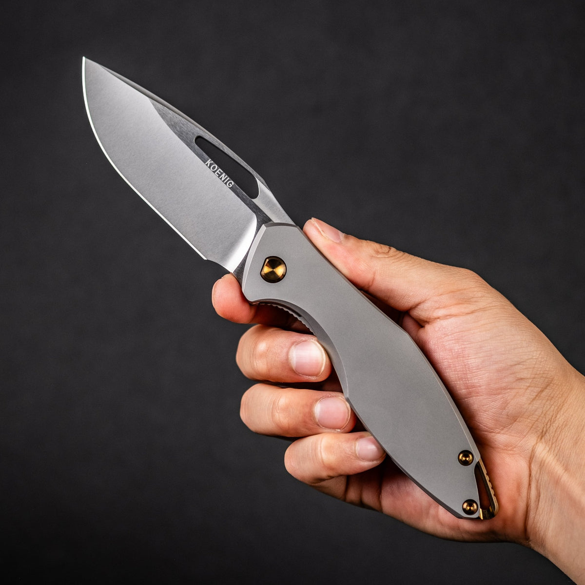 Koenig Arius - Non - Flipper w/ Bronze Anodized Ti Hardware & Burnished M390 - URBAN EDC®