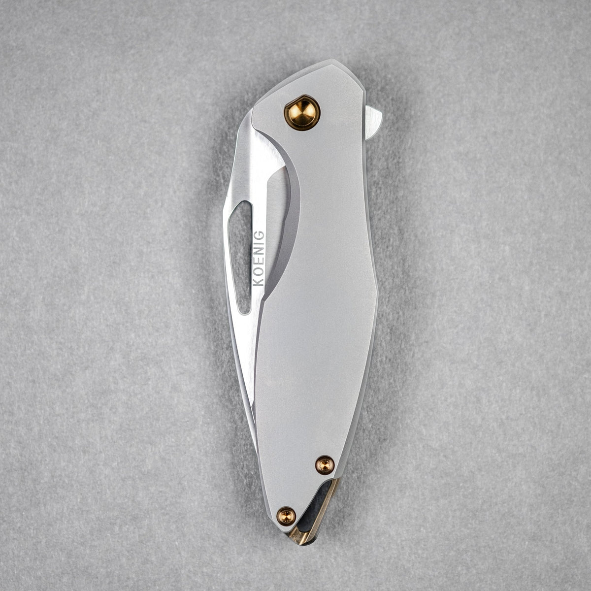 Koenig Mini Arius - Flipper w/ Bronze Anodized Ti Hardware & Burnished M390 - URBAN EDC®
