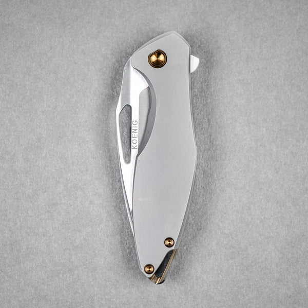 Koenig Mini Arius - Flipper w/ Bronze Anodized Ti Hardware & Burnished M390 - URBAN EDC®