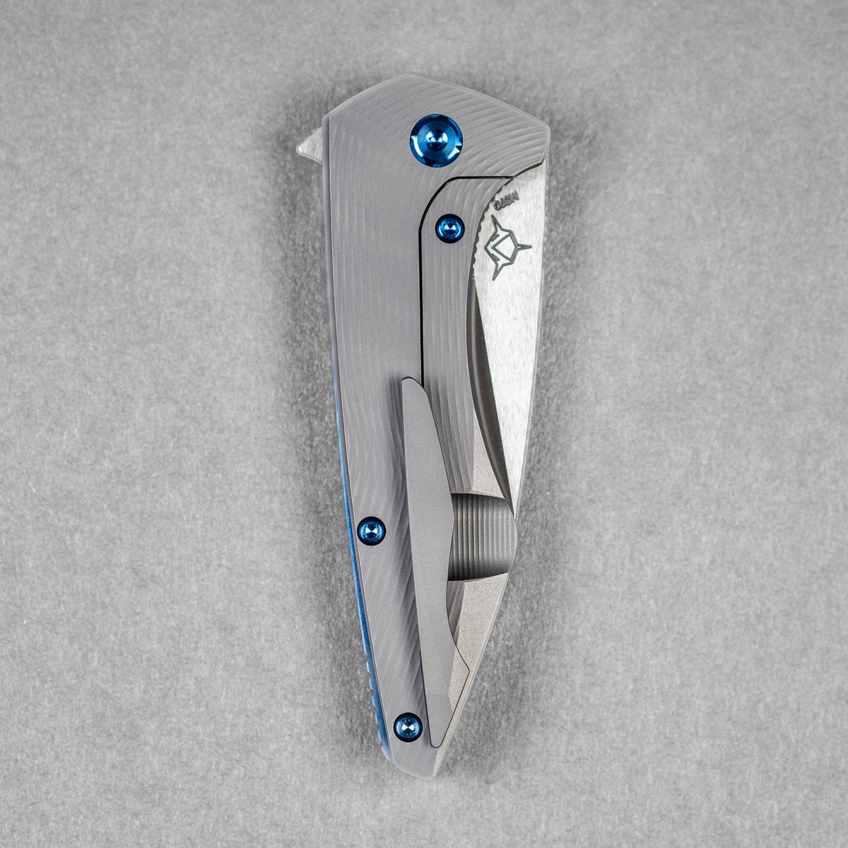 Koenig Mini Goblin Flipper - Brightwashed w/ Polished Flats M390 & Plain Titanium w/ Sea Pattern - URBAN EDC®