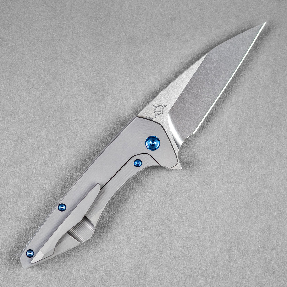 Koenig Mini Goblin Flipper - Brightwashed w/ Polished Flats M390 & Plain Titanium w/ Sea Pattern - URBAN EDC®