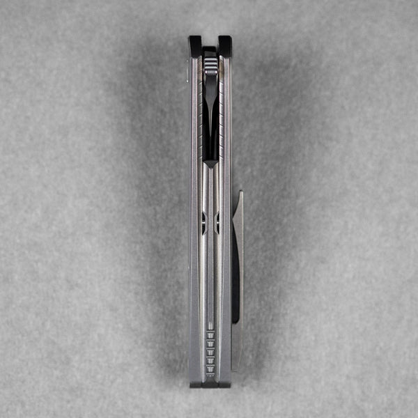 Koenig Mini Goblin Flipper - Burnished w/ Polished Flats M390 & Burnished Titanium w/ Sea Pattern - URBAN EDC®