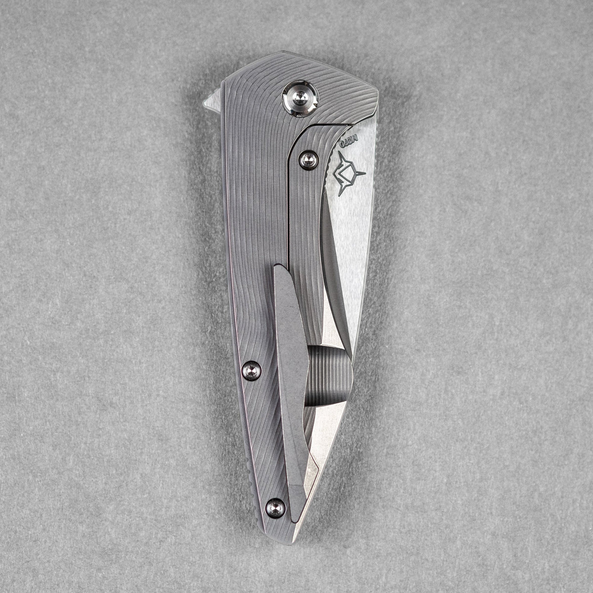 Koenig Mini Goblin Flipper - Burnished w/ Polished Flats M390 & Burnished Titanium w/ Sea Pattern - URBAN EDC®