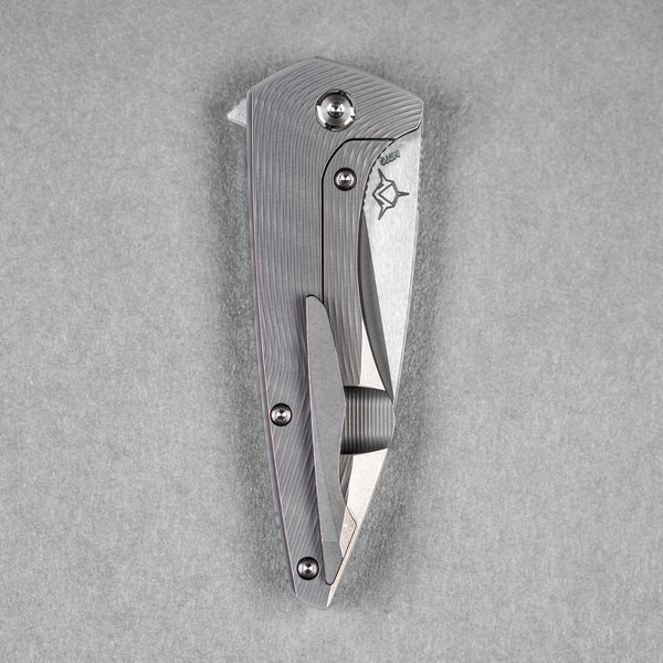 Koenig Mini Goblin Flipper - Burnished w/ Polished Flats M390 & Burnished Titanium w/ Sea Pattern - URBAN EDC®