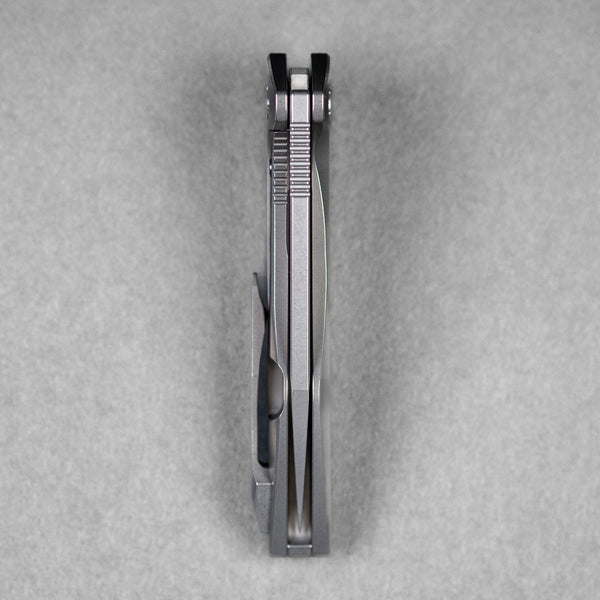 Koenig Mini Goblin Flipper - Burnished w/ Polished Flats M390 & Burnished Titanium w/ Sea Pattern - URBAN EDC®