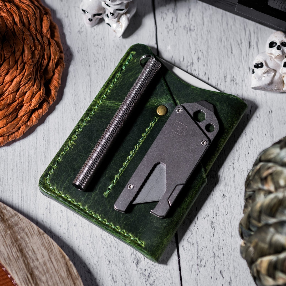 Lex Wallet - Lime Full - Grain Buffalo Leather - URBAN EDC®
