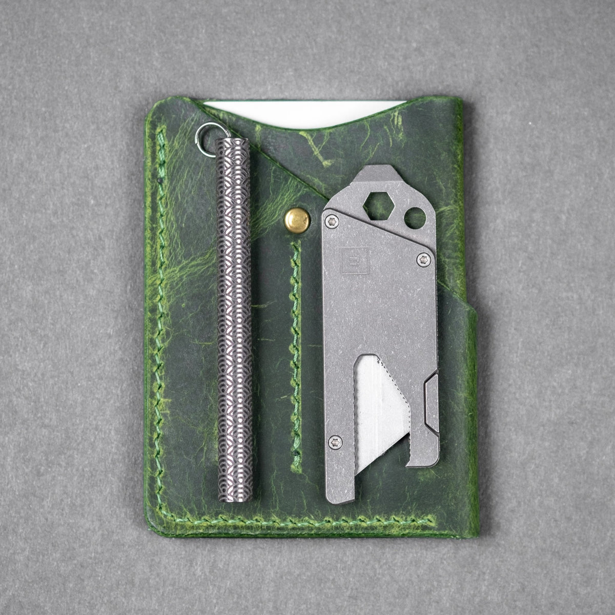 Lex Wallet - Lime Full - Grain Buffalo Leather - URBAN EDC®
