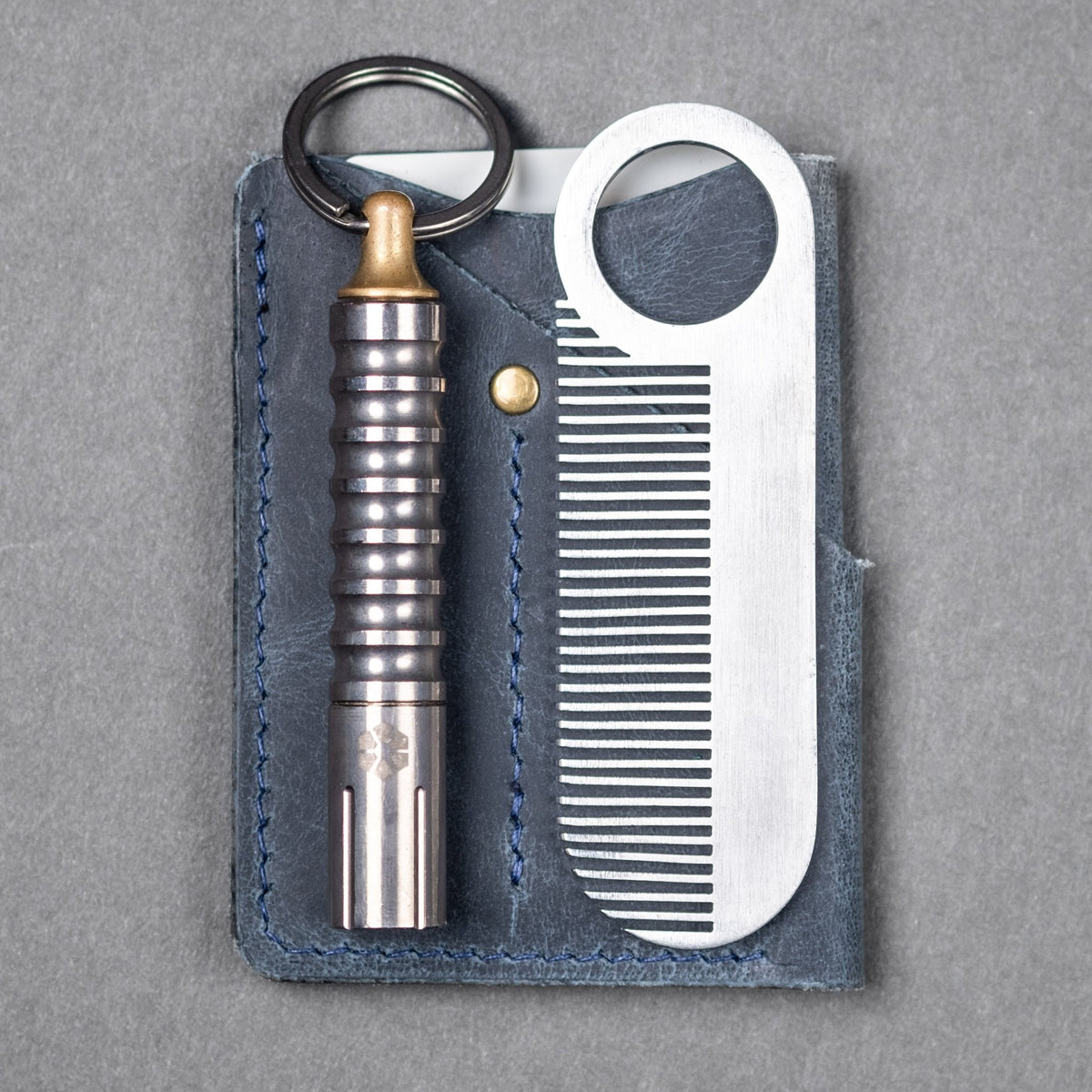 Lex Wallet - Madrigal Blue Full - Grain Buffalo Leather - URBAN EDC®
