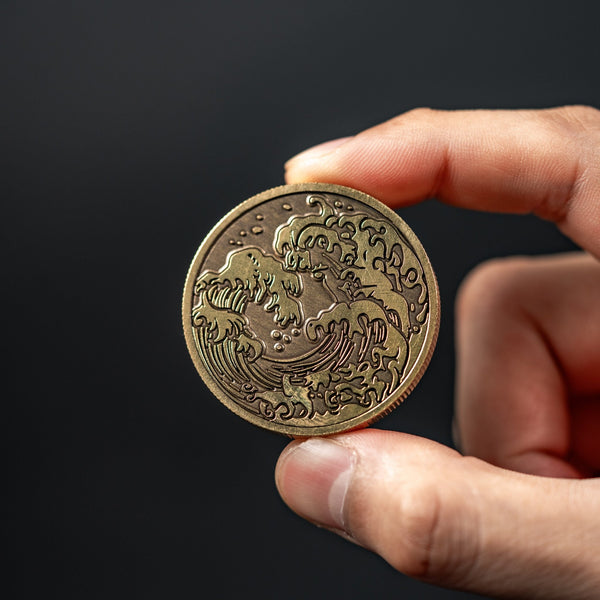 Limitless x URBAN Fire & Water Coin - Brass - URBAN EDC®