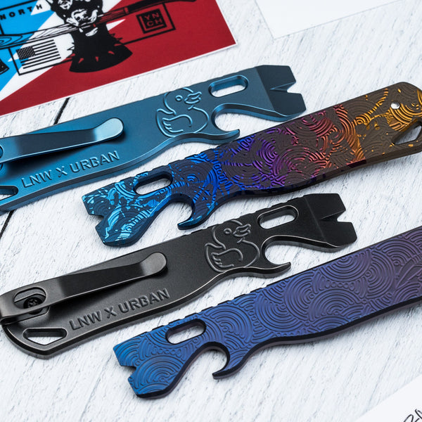 LynchNW x URBAN All Access Pass Prybar - Chaos Seigaiha Titanium - URBAN EDC®