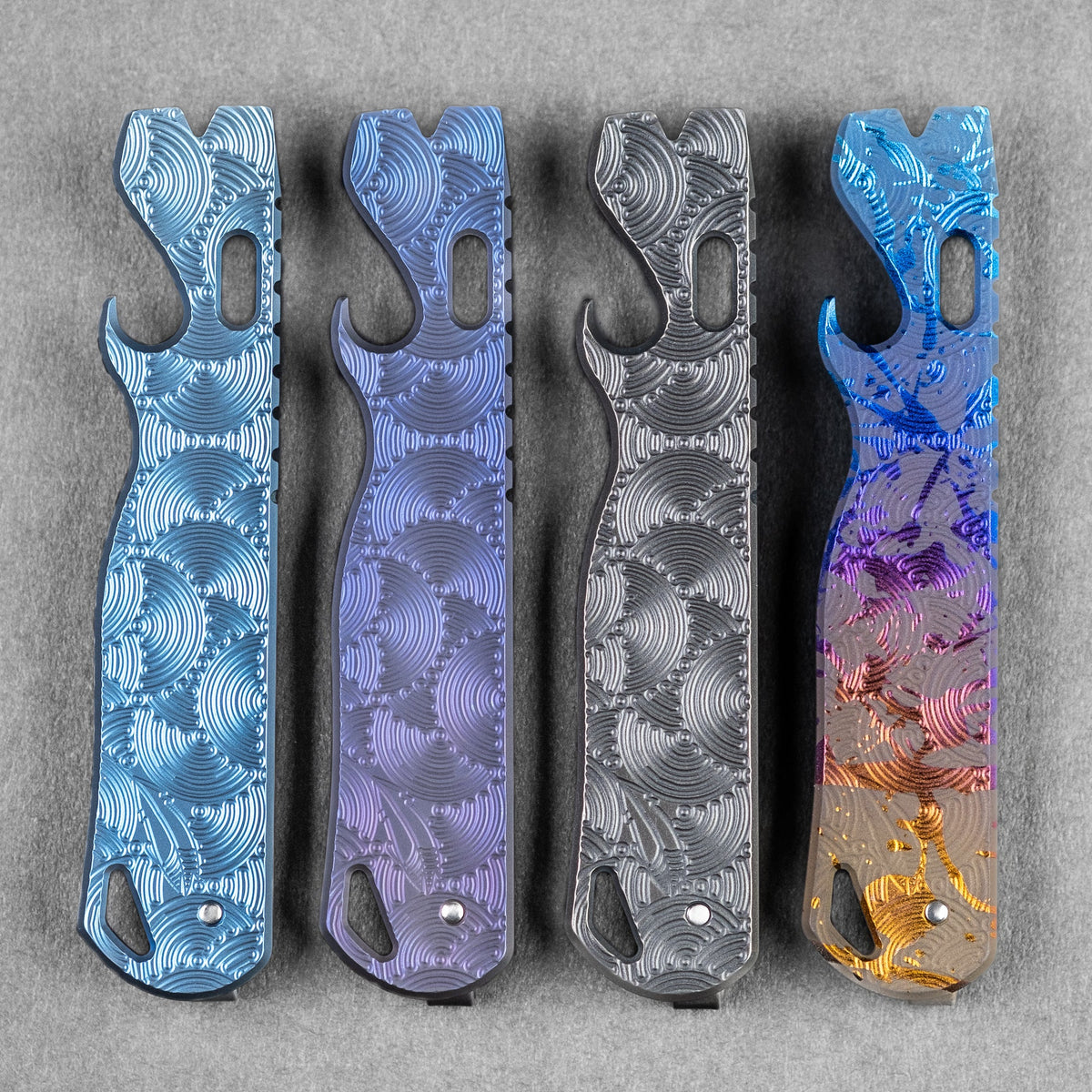 LynchNW x URBAN All Access Pass Prybar - Chaos Seigaiha Titanium - URBAN EDC®