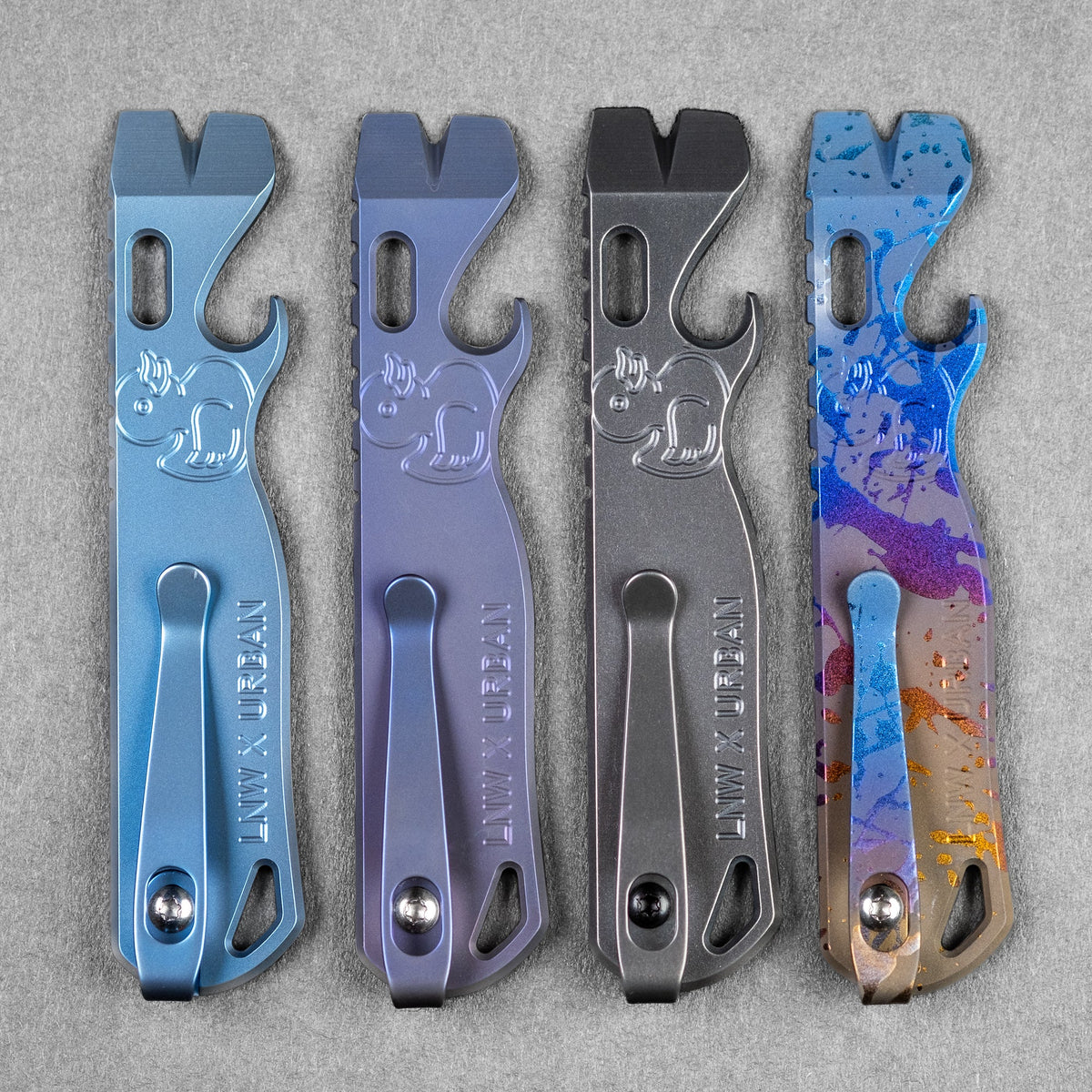 LynchNW x URBAN All Access Pass Prybar - Chaos Seigaiha Titanium - URBAN EDC®