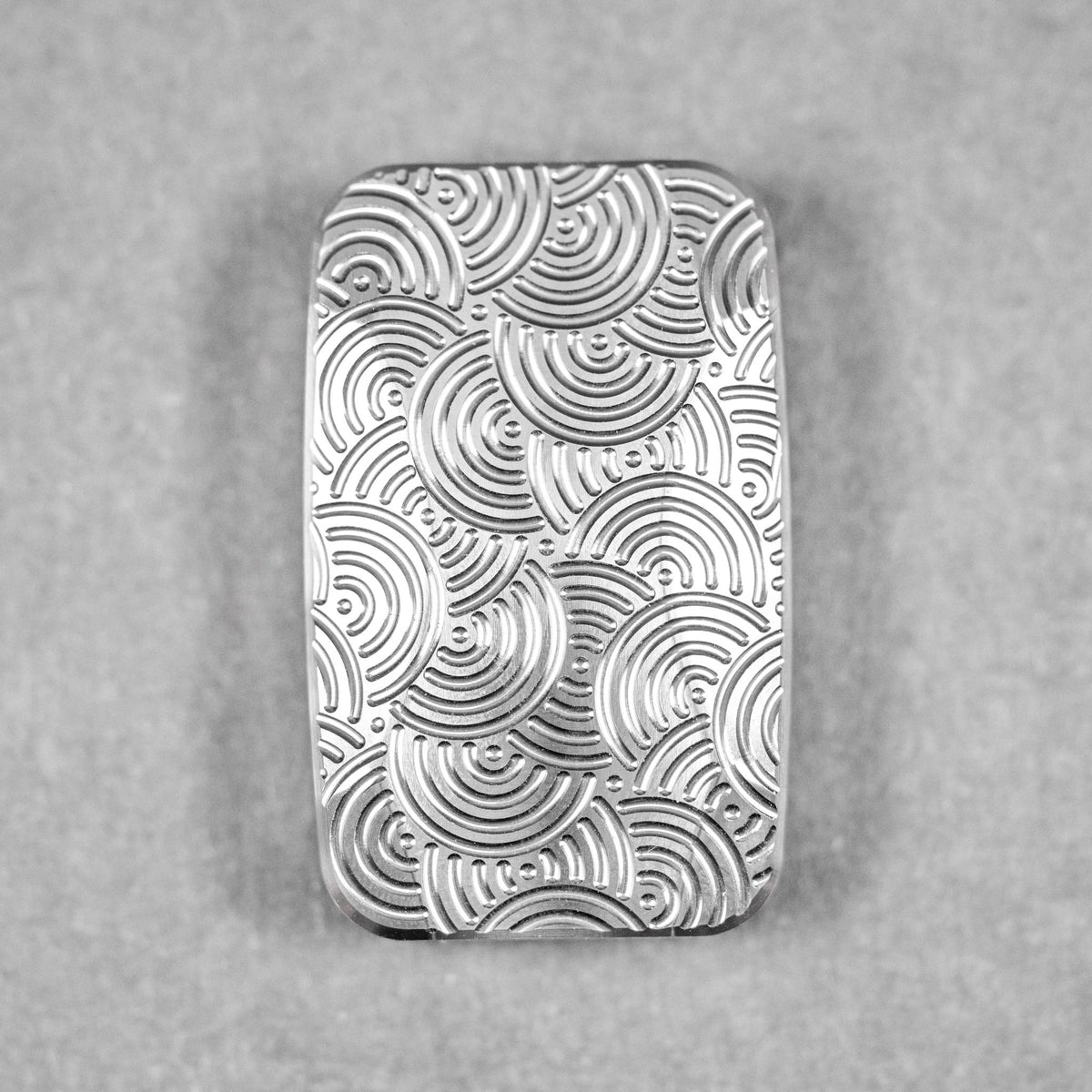 Magnus x URBAN Squashed Toad Fidget Slider - Natural Titanium w/ Chaos Seigaiha™ & SS Swiss Plates - URBAN EDC®