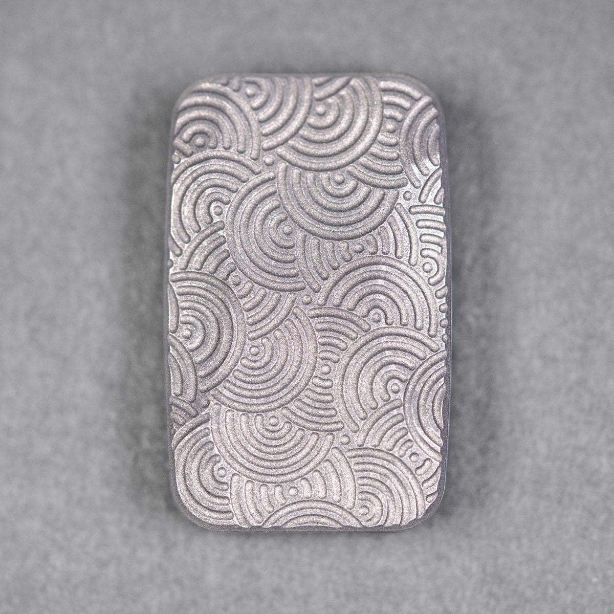 Magnus x URBAN Squashed Toad Fidget Slider - Stonewash Titanium w/ Chaos Seigaiha™ & SS Swiss Plates - URBAN EDC®