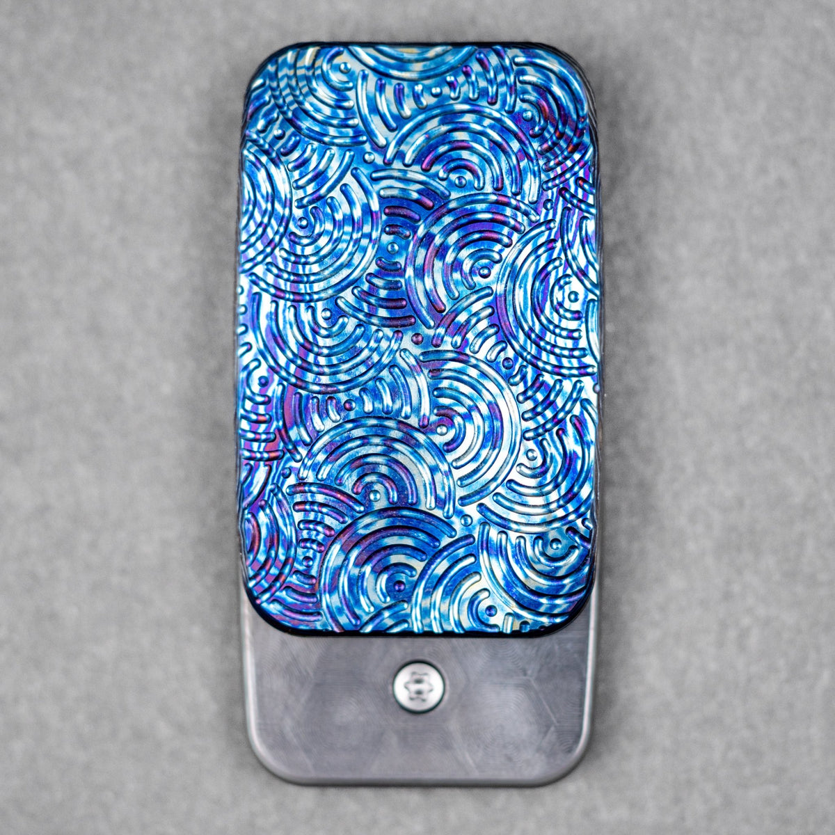 Magnus x URBAN Squashed Toad Fidget Slider - Timascus w/ Chaos Seigaiha™ & Zirc X - Plate - URBAN EDC®