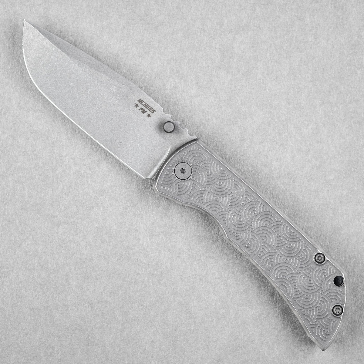 McNees x URBAN MAC 2 3.5 - Drop Point w/ Atomic Stonewashed Chaos Seigaiha Titanium - URBAN EDC®