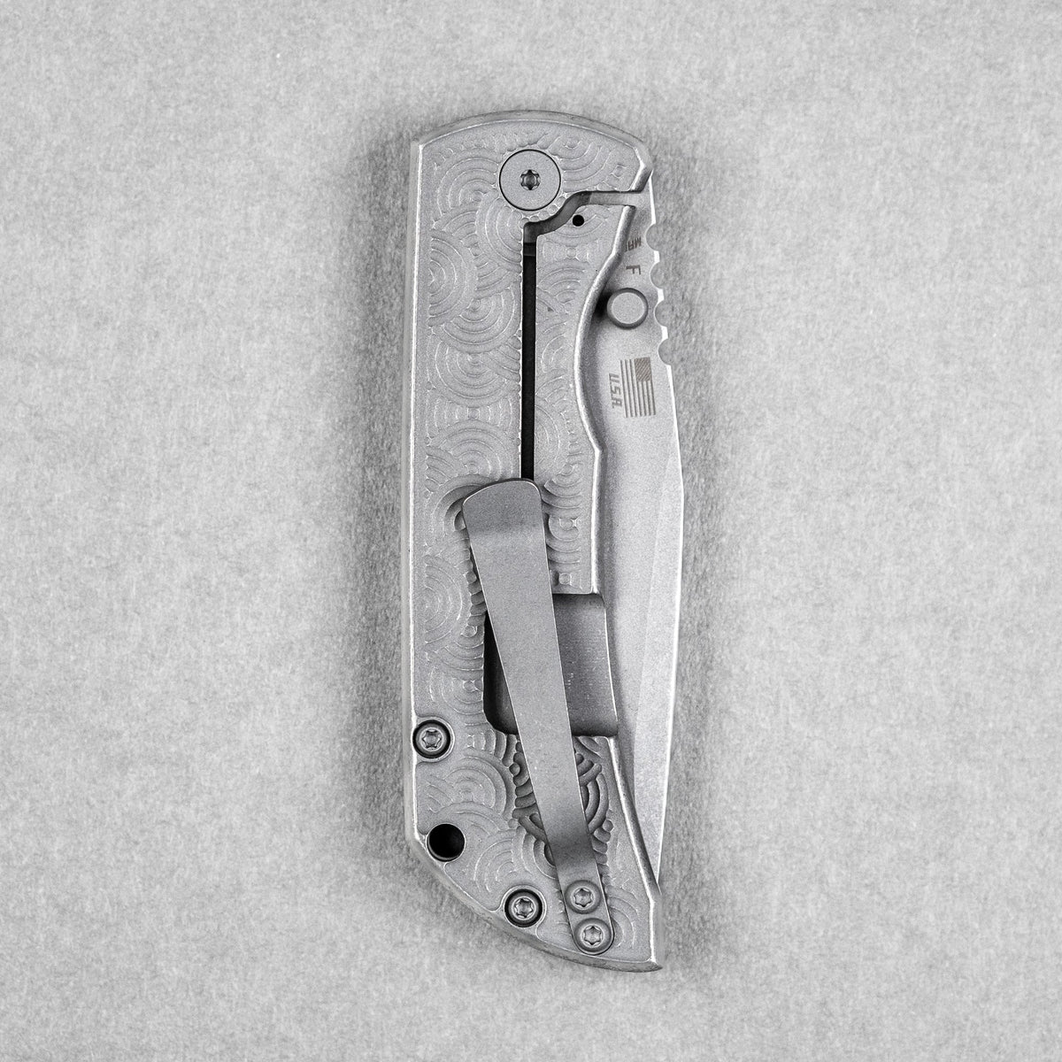 McNees x URBAN MAC 2 3.5 - Drop Point w/ Atomic Stonewashed Chaos Seigaiha Titanium - URBAN EDC®