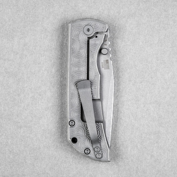 McNees x URBAN MAC 2 3.5 - Drop Point w/ Atomic Stonewashed Chaos Seigaiha Titanium - URBAN EDC®