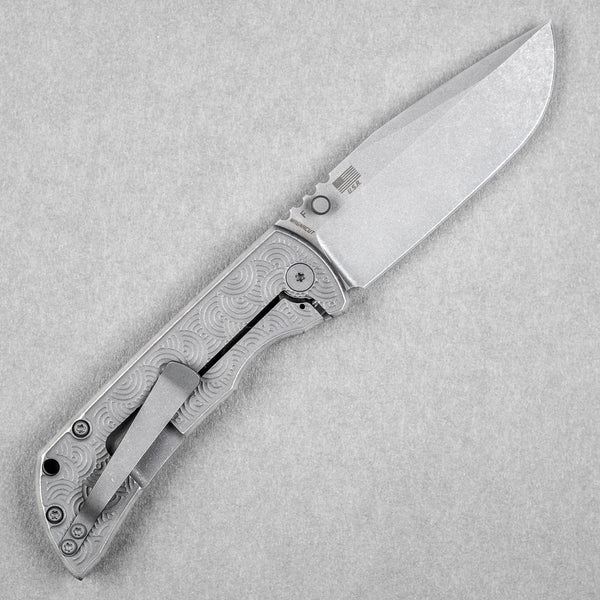 McNees x URBAN MAC 2 3.5 - Drop Point w/ Atomic Stonewashed Chaos Seigaiha Titanium - URBAN EDC®