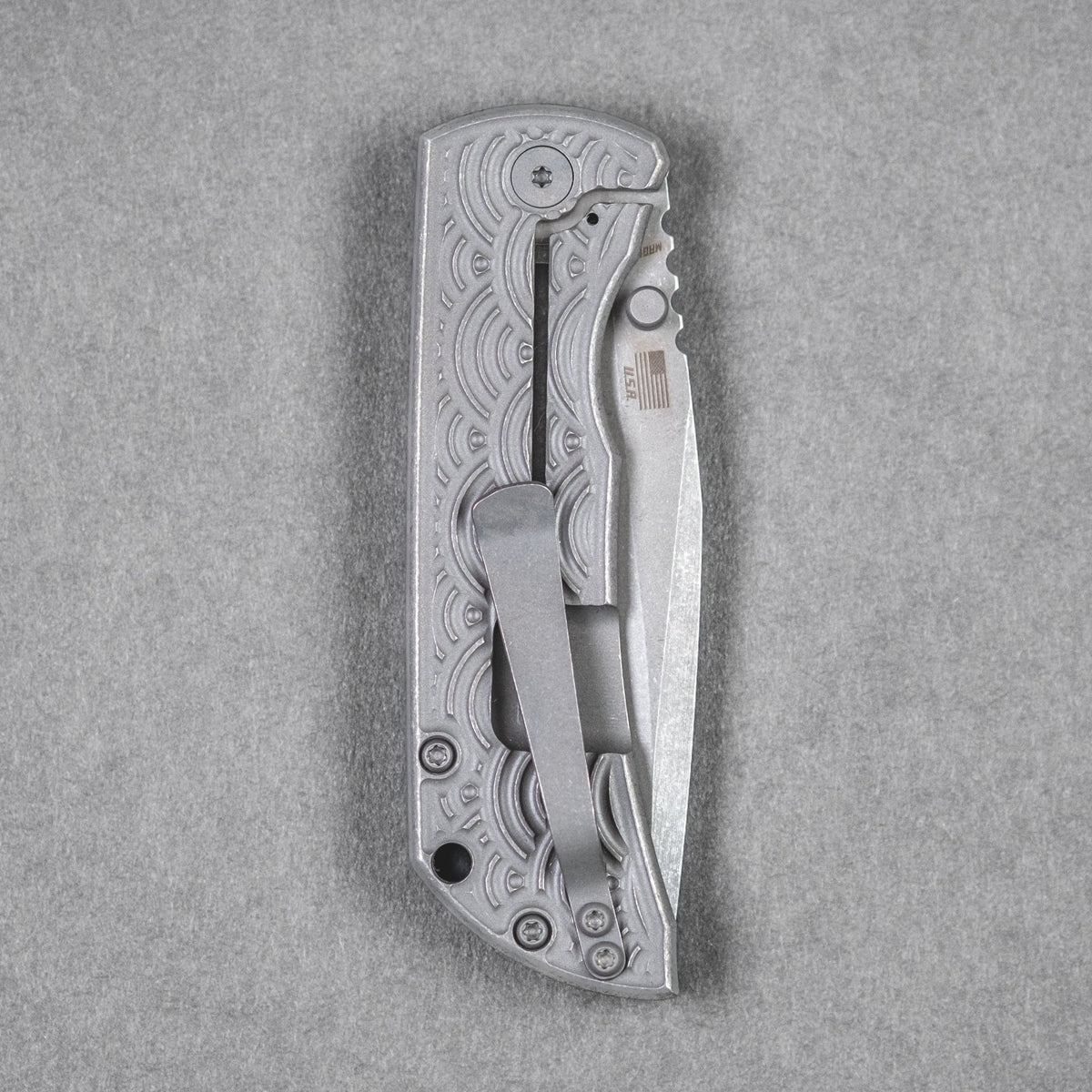 McNees x URBAN MAC 2 3.5 - Tanto w/ Atomic Stonewashed Seigaiha Titanium - URBAN EDC®