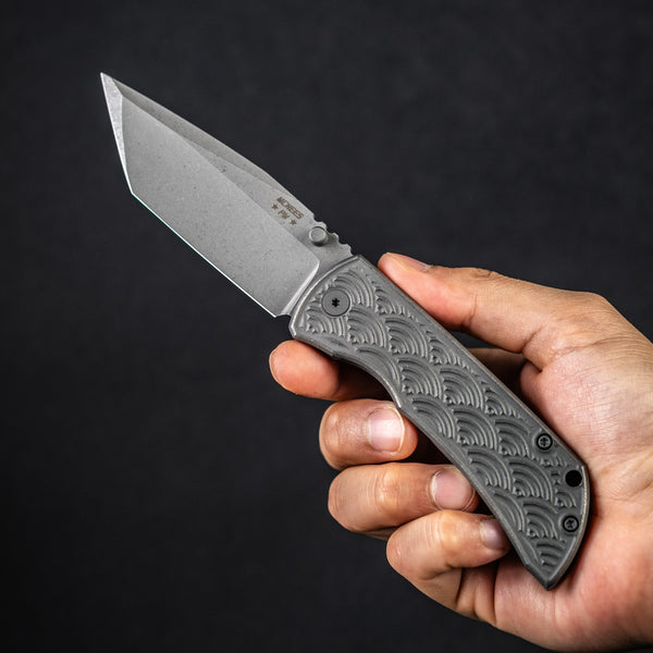 McNees x URBAN MAC 2 3.5 - Tanto w/ Atomic Stonewashed Seigaiha Titanium - URBAN EDC®