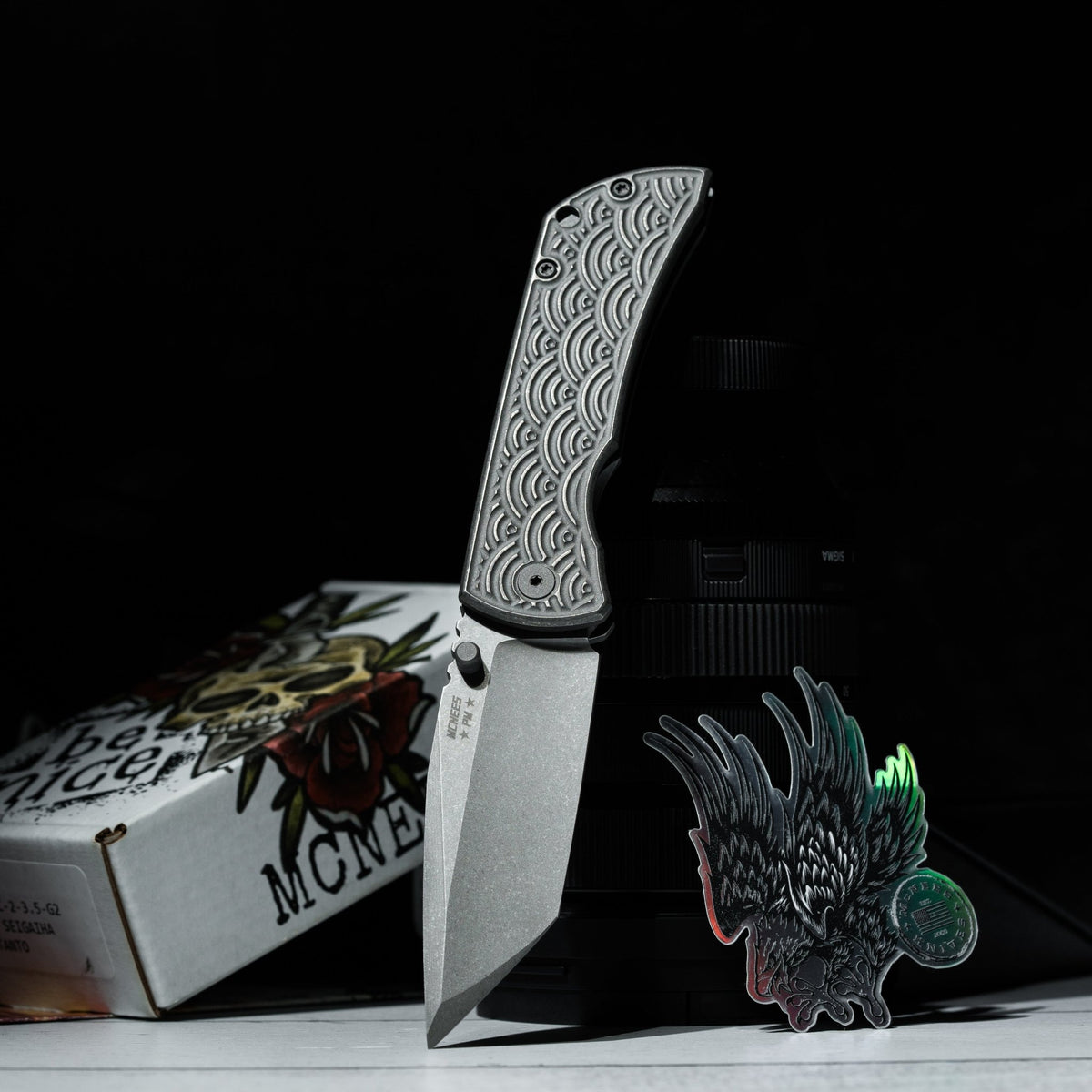 McNees x URBAN MAC 2 3.5 - Tanto w/ Atomic Stonewashed Seigaiha Titanium - URBAN EDC®