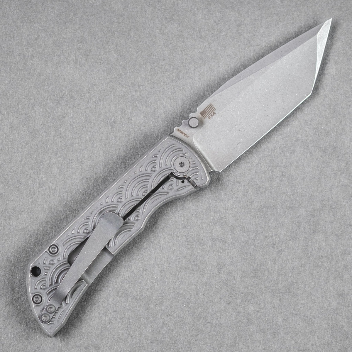 McNees x URBAN MAC 2 3.5 - Tanto w/ Atomic Stonewashed Seigaiha Titanium - URBAN EDC®