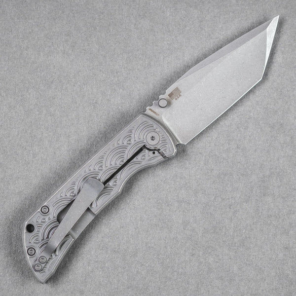 McNees x URBAN MAC 2 3.5 - Tanto w/ Atomic Stonewashed Seigaiha Titanium - URBAN EDC®