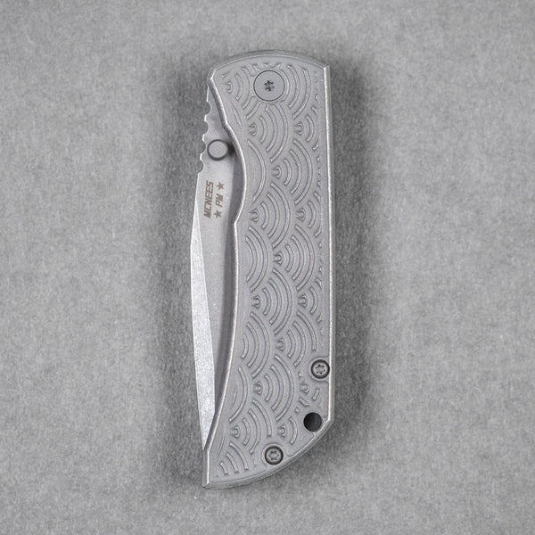 McNees x URBAN MAC 2 3.5 - Tanto w/ Atomic Stonewashed Seigaiha Titanium - URBAN EDC®