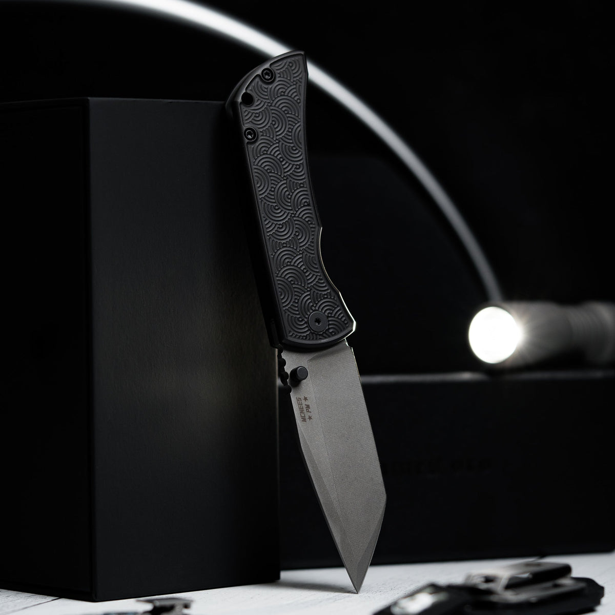 McNees x URBAN MAC 2 3.5 - Tanto w/ Black Chaos Seigaiha Titanium - URBAN EDC®