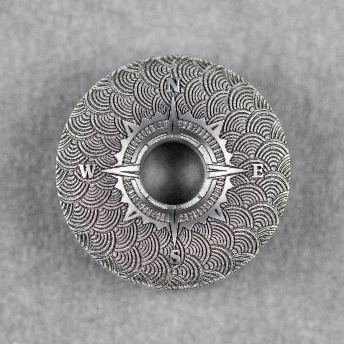 MetalMorphosis x URBAN TiNutz Seigaiha Worry Stone - Titanium - URBAN EDC®
