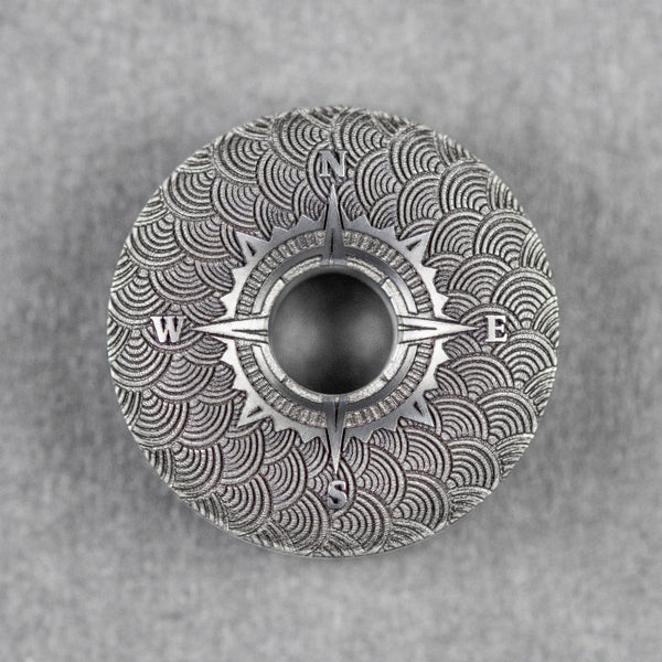 MetalMorphosis x URBAN TiNutz Seigaiha Worry Stone - Titanium - URBAN EDC®