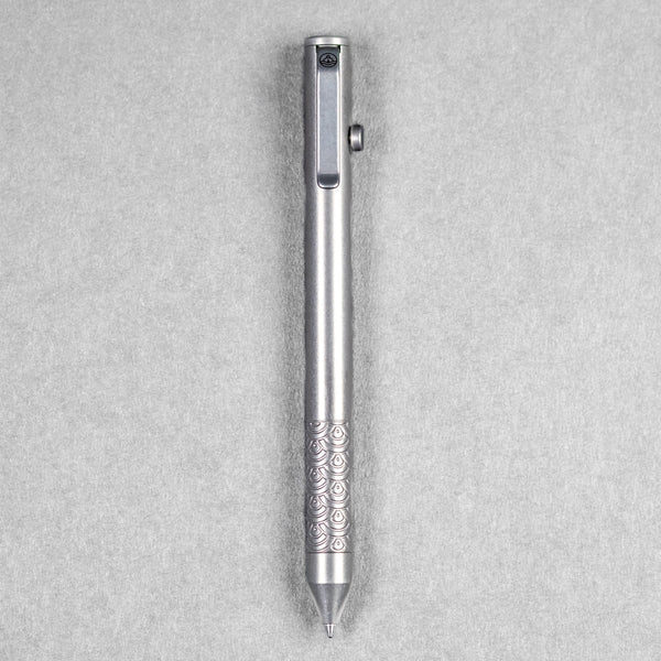 MIG x URBAN Bolt Action Pen - Seigaiha Titanium - URBAN EDC®
