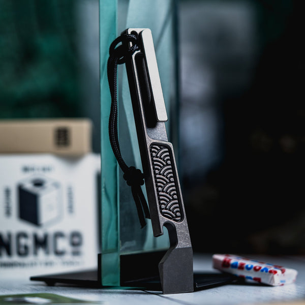 Nice Guy Machine Co x URBAN Mr. NiceBar v2 - Deep Seigaiha Titanium - URBAN EDC®