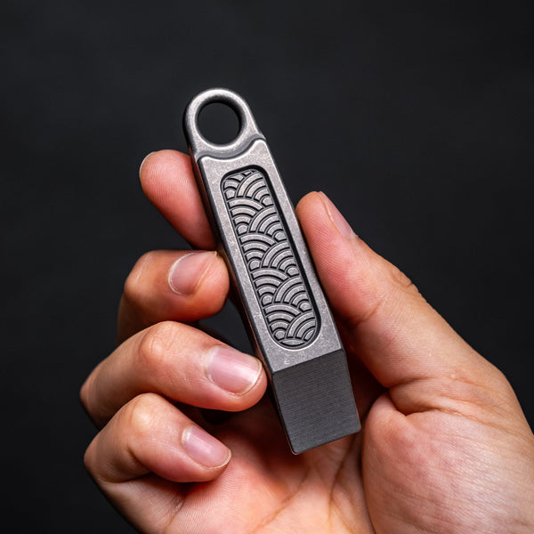 Nice Guy Machine Co x URBAN My First Prybar - Seigaiha Titanium - URBAN EDC®