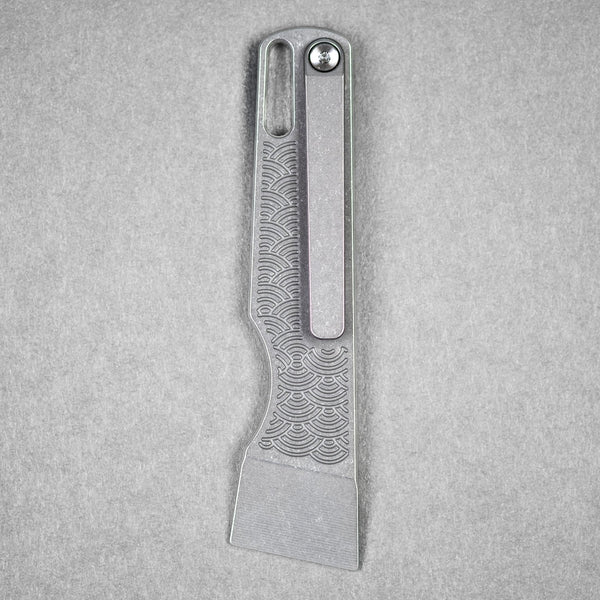 Nice Guy Machine Co x URBAN Small Sleeper 'Doris' Prybar - Seigaiha Titanium - URBAN EDC®