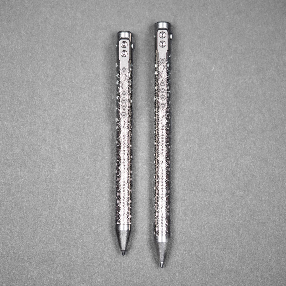 Nottingham Tactical x URBAN TB360™ Pen - Tumbled Ti Chaos Seigaiha™ w/ Milled Chaos Seigaiha™ Clip - URBAN EDC®