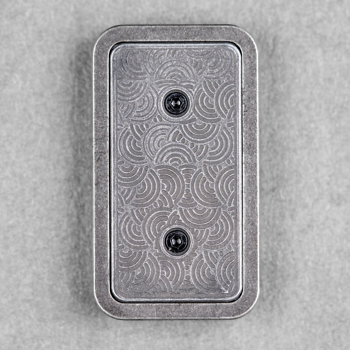 Novel Carry x URBAN Delta Tile - Blackwashed Titanium w/ Chaos Seigaiha™ - URBAN EDC®