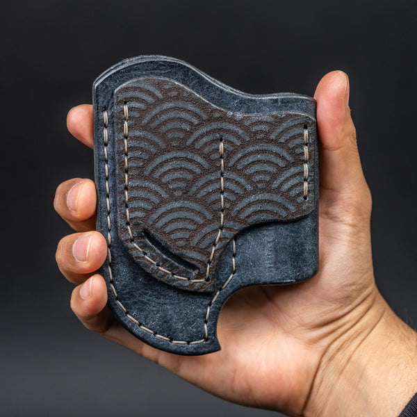 Paradrop Leather Triarii 2.0 Organizer - Deep Blue Seigaiha (Exclusive) - URBAN EDC®