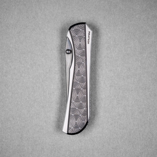 Piratech x URBAN Saga - Satin DLC S90V & Zir Blasted Titanium w/ Bead Blast DLC Chaos Seigaiha™ - URBAN EDC®