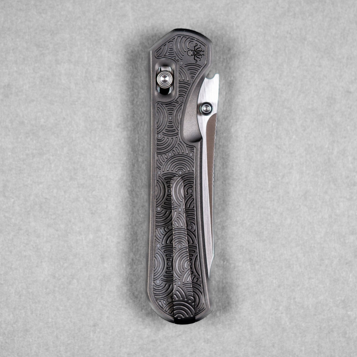Piratech x URBAN Tsunami - Satin S90V w/ DLC Bead Blast Titanium Chaos Seigaiha™ - URBAN EDC®