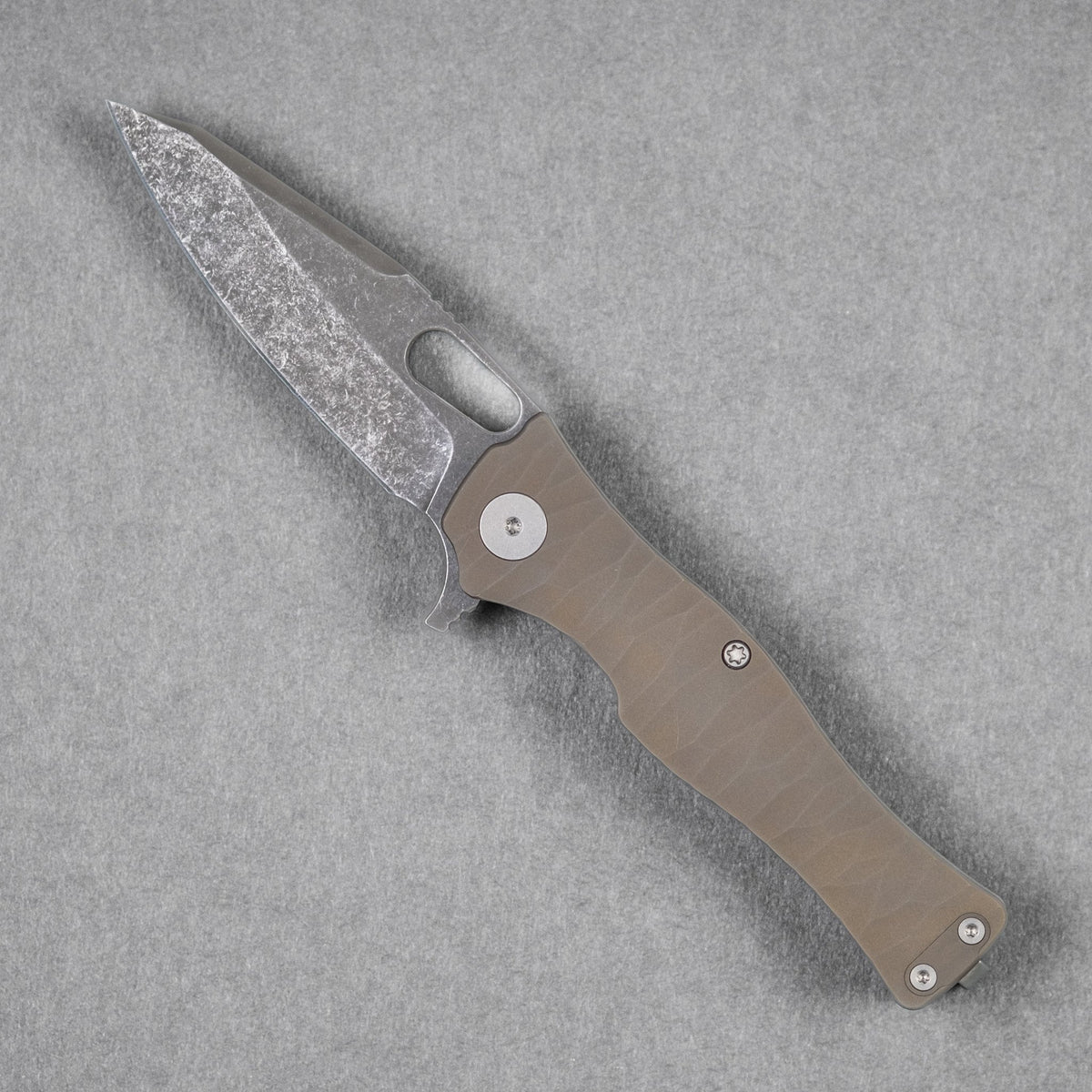 Pre - Order: URBAN Castellan - Acid Etched Magnacut & Dark Bronze Titanium w/ Rock Texture (Pre - Order Exclusive) - URBAN EDC®