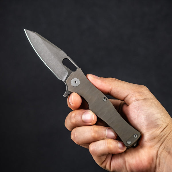 Pre - Order: URBAN Castellan - Acid Etched Magnacut & Dark Bronze Titanium w/ Rock Texture (Pre - Order Exclusive) - URBAN EDC®