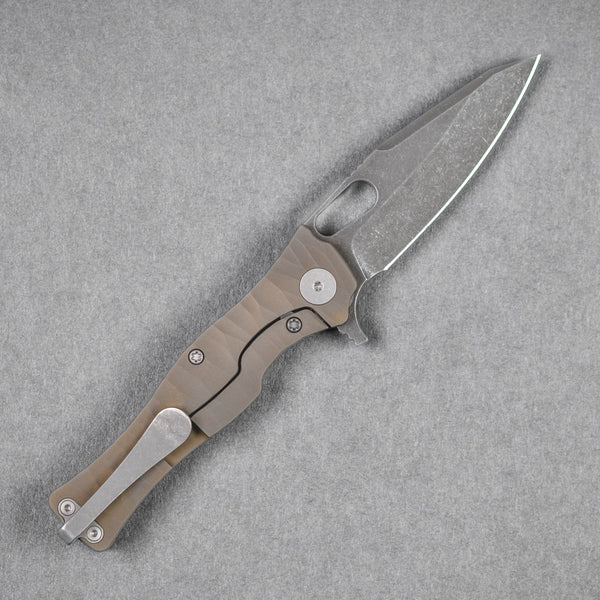 Pre - Order: URBAN Castellan - Acid Etched Magnacut & Dark Bronze Titanium w/ Rock Texture (Pre - Order Exclusive) - URBAN EDC®