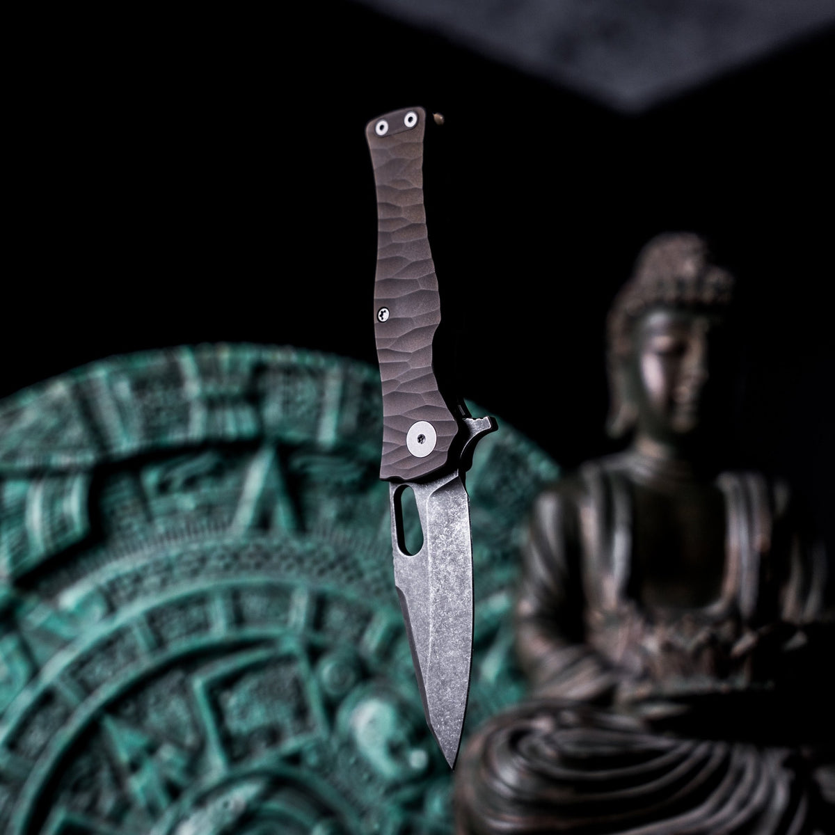Pre - Order: URBAN Castellan - Acid Etched Magnacut & Dark Bronze Titanium w/ Rock Texture (Pre - Order Exclusive) - URBAN EDC®