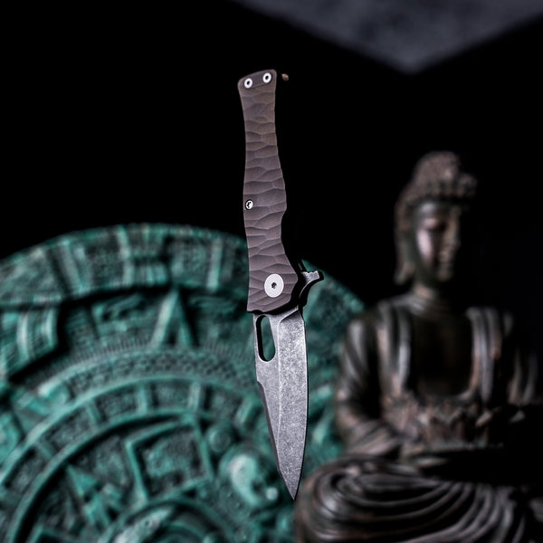 Pre - Order: URBAN Castellan - Acid Etched Magnacut & Dark Bronze Titanium w/ Rock Texture (Pre - Order Exclusive) - URBAN EDC®