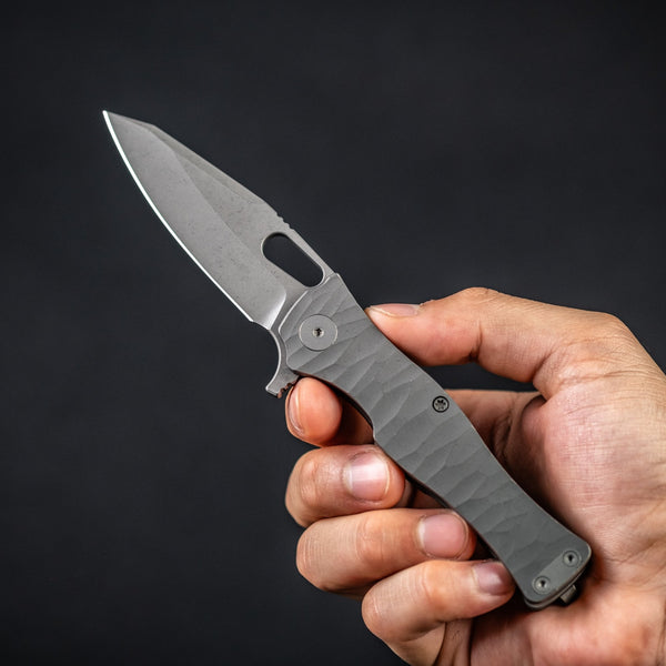 Pre - Order: URBAN Castellan - Darkwashed Magnacut & Darkwashed Titanium w/ Rock Texture - URBAN EDC®